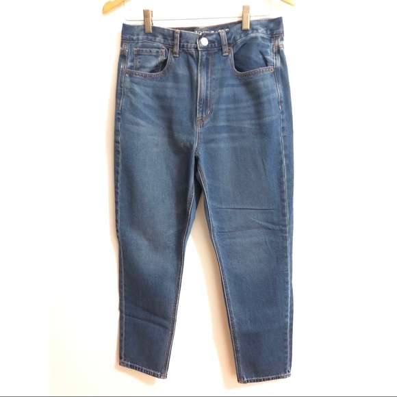 American Eagle Outfitters Denim - AEO Blue High-Rise Mom Jeans (size 6 petite)